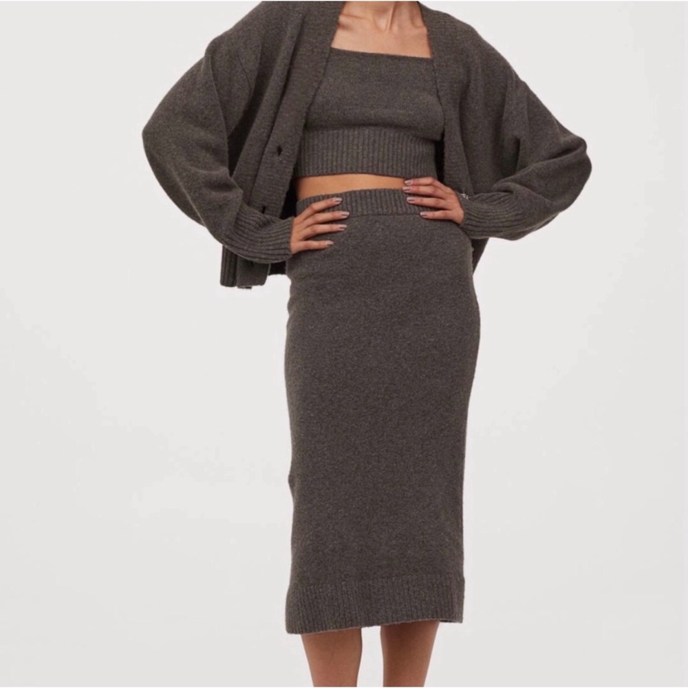 H&M Gray Sweater Skirt